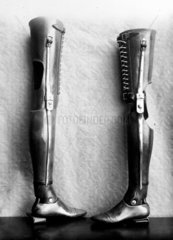Pair of artificial legs  1890-1910.