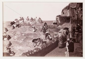 'Ilfracombe  Rocks at Wildersmouth'  c 1880.