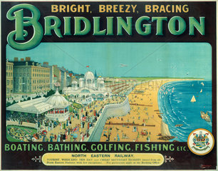 ‘Bright  Breezy  Bracing Bridlington’  NER poster  1910.