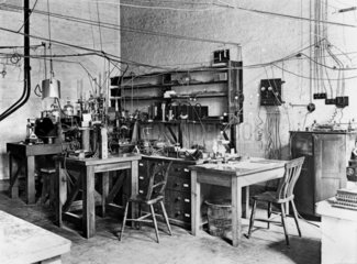 Sir Ernest Rutherford's laboratory  early 20th century.