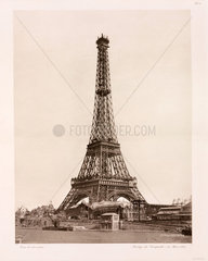 Fitting of the bell-tower  Eiffel Tower  Paris  15 March 1889.