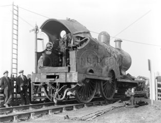 Steam train accident at Moss Side  Lancashire  3 November 1924.