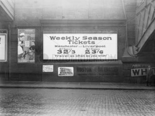Poster at Manchester Victoria Station  c 1926.