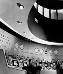Main control room at Hinkley Point Nuclear Power Station  Somerset  1965.