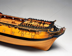 Model of a 44-gun ship  1774-1786.