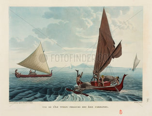 Canoes of the Caroline Islands  1817-1820.