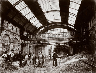 Constructing Paddington (Praed Street) Station  London  1866-1868.