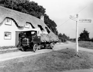 Lorry delivering goods near Newbury  Berkshire  24 September 1929.