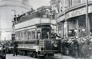 London United Electric Tramways tram  Teddington  London  1903.