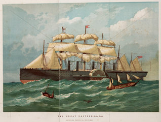 ‘The Great Eastern on the ocean’  c 1859.