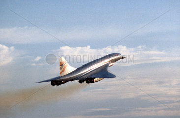 Concorde in flight.