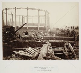 Constuction of St Pancras cellars  London  5 August 1867.