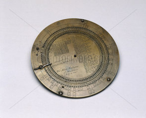 Rotula  or circular calculating scale  1699.