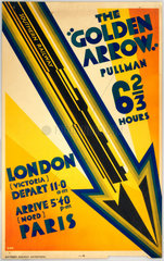 'The Golden Arrow Pullman'  SR poster  1931.