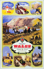 'Welcome to Wales - Croeso i Gymru'  BR (WR) poster  1960.