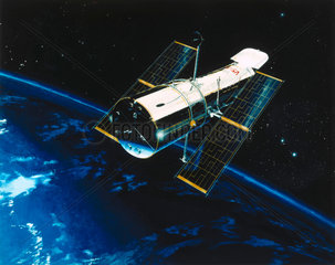 Hubble Space Telescope in orbit  1980s.