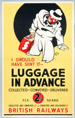 I should have sent it - Luggage in Advance'  BR poster  c 1950s.