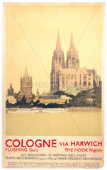 'Cologne via Harwich’  LNER poster  1925.