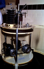 Bellows pump for operating an iron lung  c 1950s.