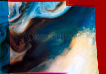 Close up of the clouds on Jupiter  1979.