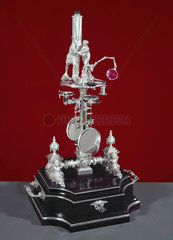 ‘New Universal’ silver microscope by George Adams  1761.