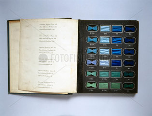 A book of dye samples  c 1910.