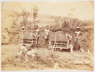 Panama Canal workers  c 1885.