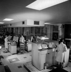 Computer programming at Thomas Ward  steel makers  Sheffield  1966.