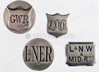 Horse brasses bearing railway company initials  1840-1921.