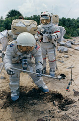 Training for a lunar mission  c 1972.