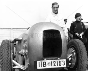Manfred von Brauchitsch with Mercedes racing car  Berlin  1933.