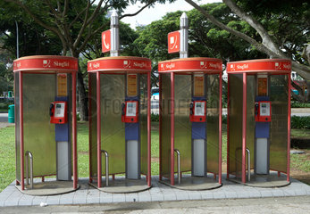 Singapur  Republik Singapur  oeffentliche Telefonzellen