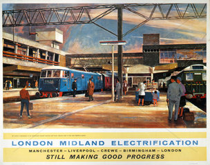 ‘London Midland Electrification'  BR poster  1963.