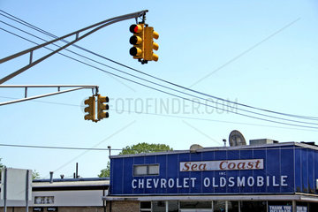 Chevrolet and Oldsmobile dealership  Jersey shore  USA  2005.