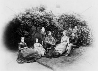 Henry Prevost Babbage with his wife and family  c 1870s.