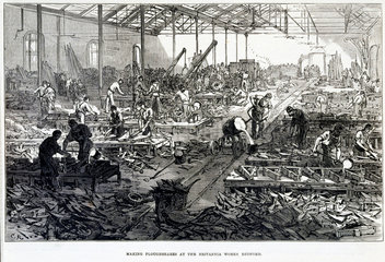 ‘Making Ploughshares at the Britannia Works  Bedford’  1874.