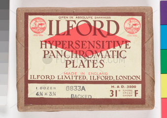 Ilford photographic plates  c 1920s.