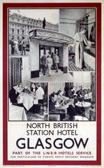 'North British Station Hotel  Glasgow'  LNER poster  1923-1947.