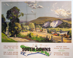 ‘The South Downs’  BR poster  after 1948.