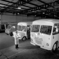 Coachbuilding workshop  finished vehicles ready for despatch  1969.