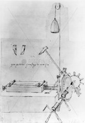 Da Vinci’s design for a file-cutting machine  late 15th century.