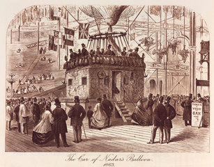 ‘The Car of Nadar’s Balloon  1863.’