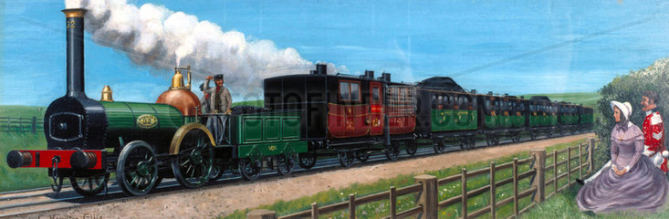 An express mail train of the London & Birmingham Railway  1845.