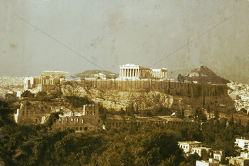 The Acropolis seen from the Hill of the Muses  Athens  c 2004.
