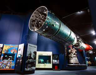 Black Arrow R4 rocket in the Space Gallery  Science Museum  2000.