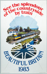 'See the Splendour of the Countryside by Train’  BR (CAS) poster  1983.