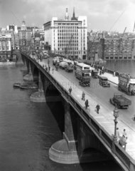London Bridge and the River Thames  22 September 1933.