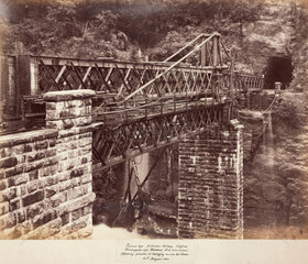Viaduct on the Nanu Oya Extension Railway  Ceylon  August 1883.