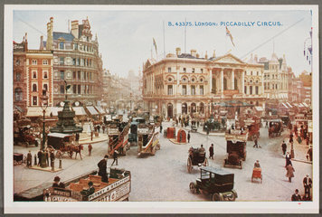 'London: Piccadilly Circus'  c 1914.