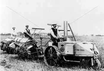 The Ivel Agricultural Tractor in use  c 1900s.